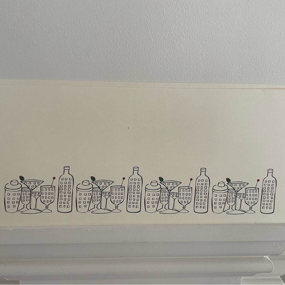 Classy cardstock and envelope - cocktails . Motif